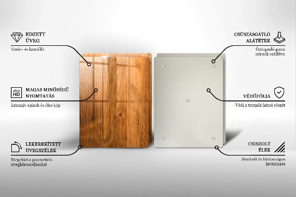 Skleněná krájecí deska Dřevěná prkna