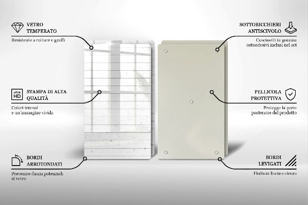 Skleněná krájecí deska Moderní světlé desky