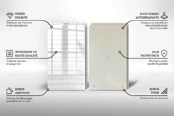 Skleněná krájecí deska Moderní světlé desky