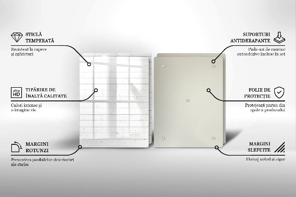 Skleněná krájecí deska Moderní světlé desky
