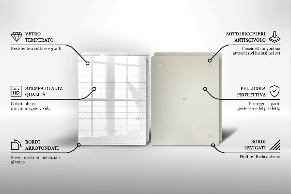 Skleněná krájecí deska Moderní světlé desky