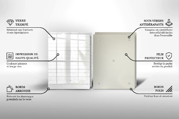 Skleněná krájecí deska Moderní světlé desky