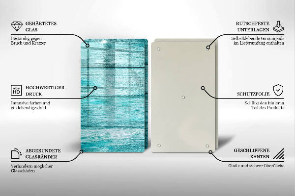 Skleněná krájecí deska Vintage dřevěné desky