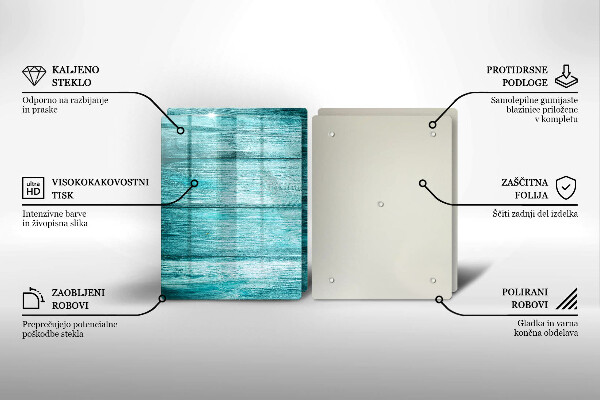 Skleněná krájecí deska Vintage dřevěné desky