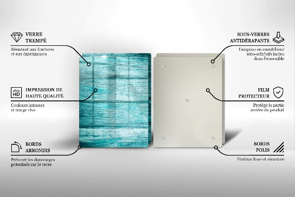 Skleněná krájecí deska Vintage dřevěné desky