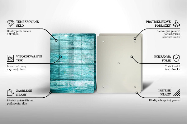 Skleněná krájecí deska Vintage dřevěné desky