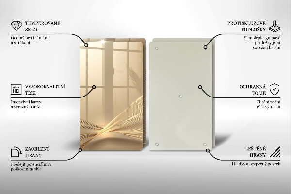 Skleněná krájecí deska Moderní abstrakce