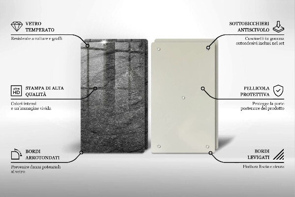 Skleněná krájecí deska Textura kamene