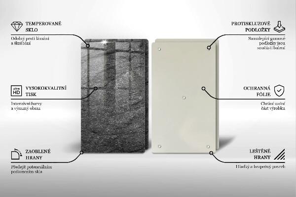 Skleněná krájecí deska Textura kamene