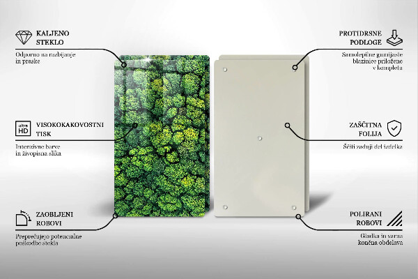 Skleněná krájecí deska Přírodní mechová rostlina