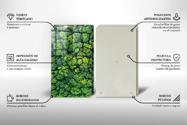 Skleněná krájecí deska Přírodní mechová rostlina