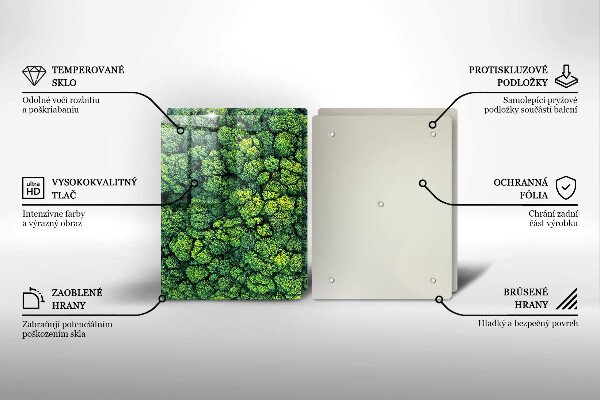 Skleněná krájecí deska Přírodní mechová rostlina