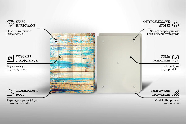 Skleněná krájecí deska Retro dřevěné desky
