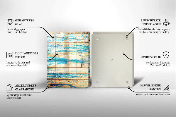 Skleněná krájecí deska Retro dřevěné desky