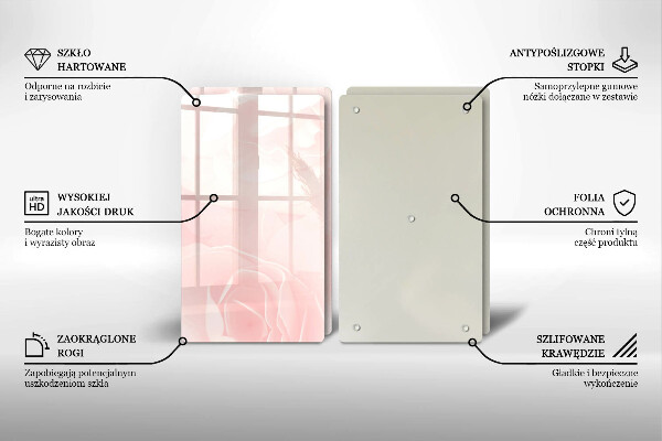 Skleněná krájecí deska Pozadí pastelových růží