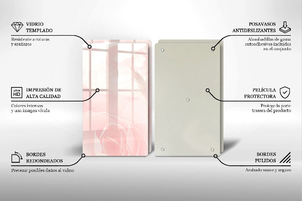 Skleněná krájecí deska Pozadí pastelových růží