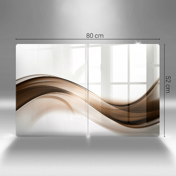 Skleněná krájecí deska Abstraktní hnědé čáry