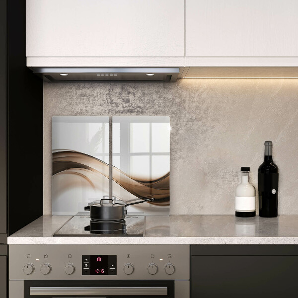 Skleněná krájecí deska Abstraktní hnědé čáry