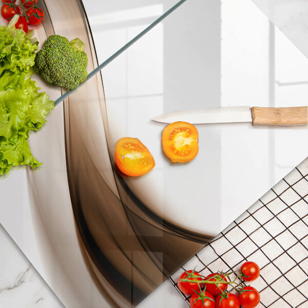 Skleněná krájecí deska Abstraktní hnědé čáry