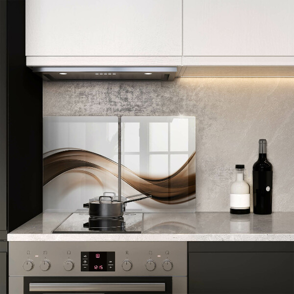 Skleněná krájecí deska Abstraktní hnědé čáry