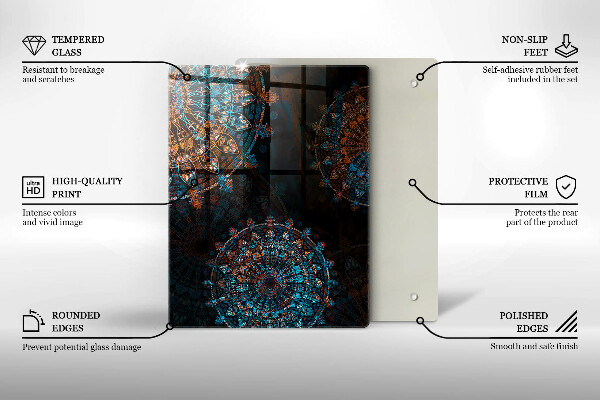 Skleněná deska do kuchyně Černá barva