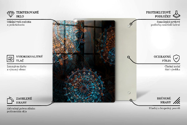 Skleněná deska do kuchyně Černá barva