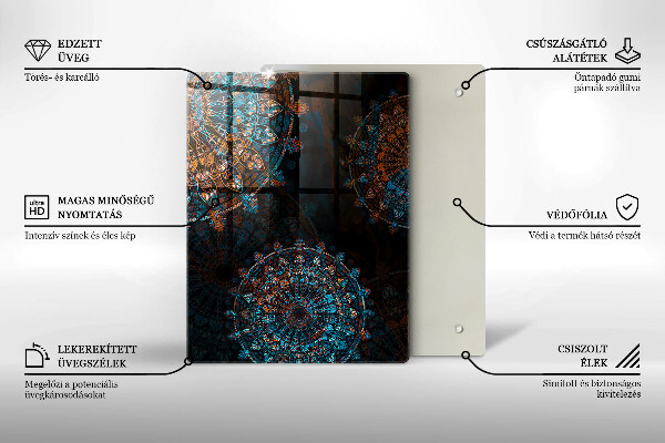 Skleněná deska do kuchyně Černá barva