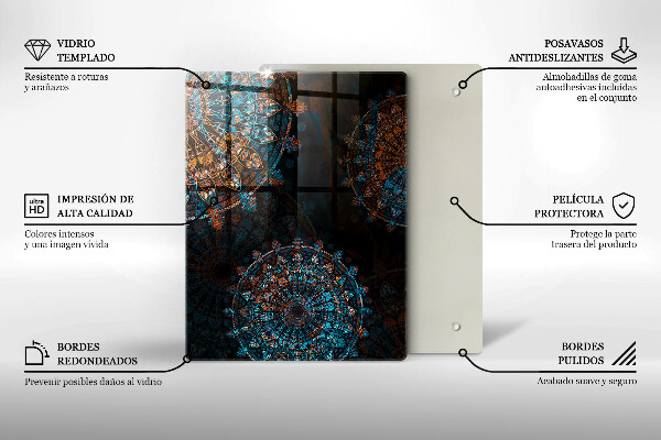 Skleněná deska do kuchyně Černá barva