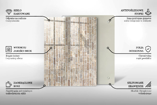 Skleněná deska do kuchyně Červená barva