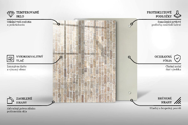 Skleněná deska do kuchyně Červená barva