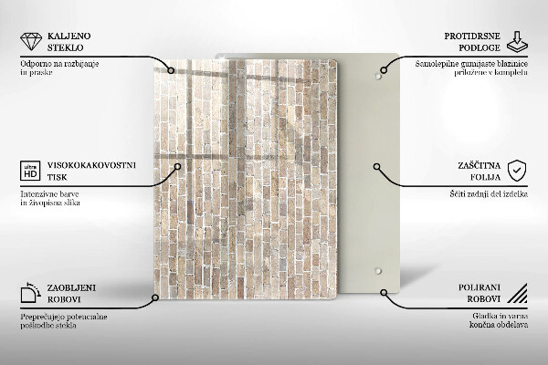 Skleněná deska do kuchyně Červená barva