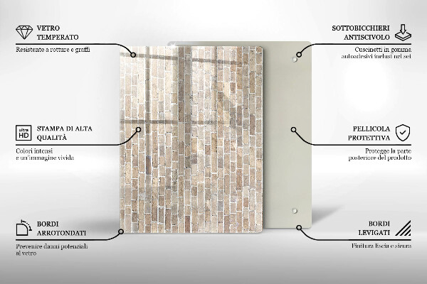 Skleněná deska do kuchyně Červená barva