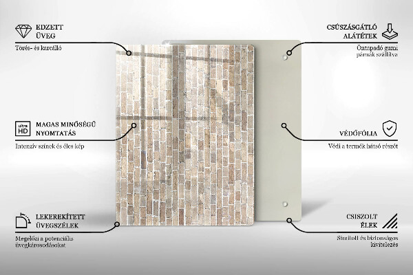 Skleněná deska do kuchyně Červená barva