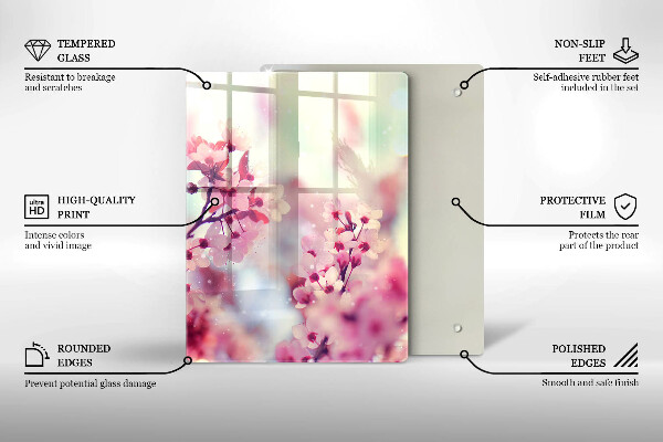 Skleněná deska do kuchyně Deska z tmavého dřeva