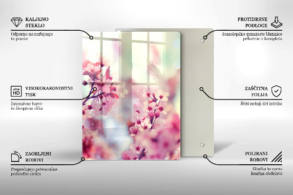 Skleněná deska do kuchyně Deska z tmavého dřeva