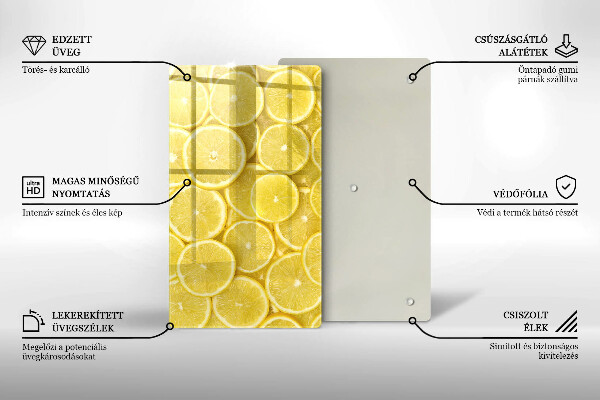 Skleněná deska do kuchyně Citronové ovoce