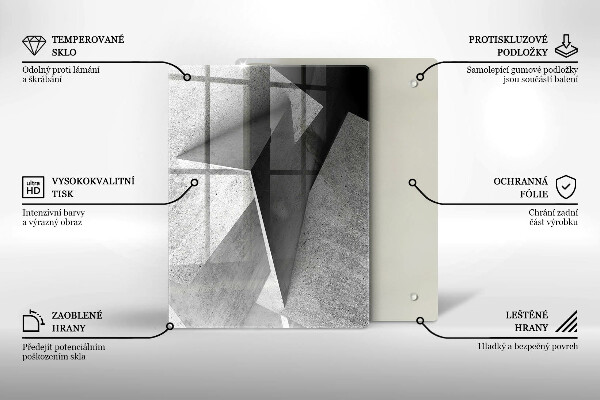 Skleněná krájecí deska Textura dřeva