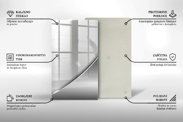 Skleněná deska do kuchyně Kovové tvary