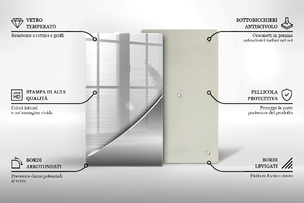 Skleněná deska do kuchyně Kovové tvary