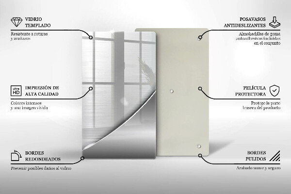 Skleněná deska do kuchyně Kovové tvary