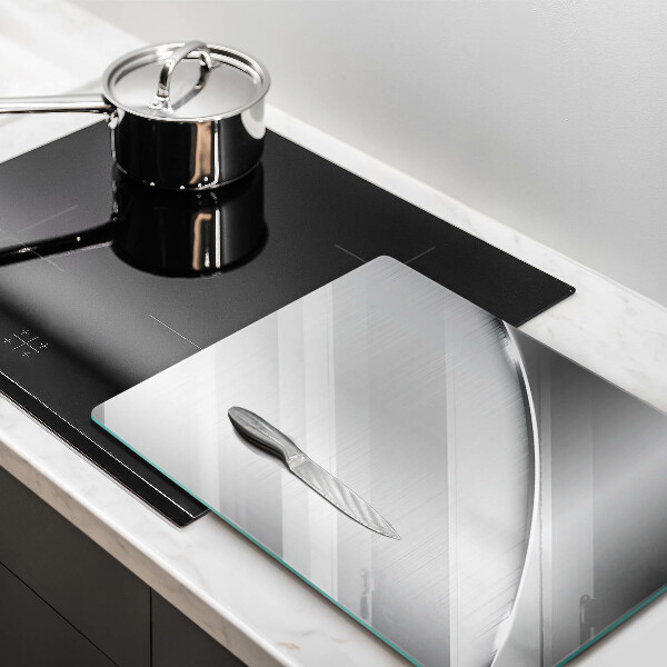 Skleněná deska do kuchyně Kovové tvary