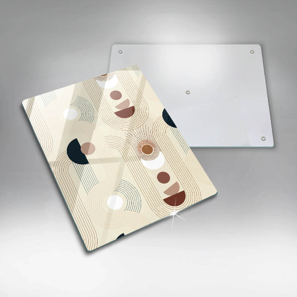 Skleněná deska do kuchyně Boho geometrické tvary