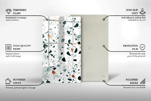 Skleněná krájecí deska Lehká kamenina