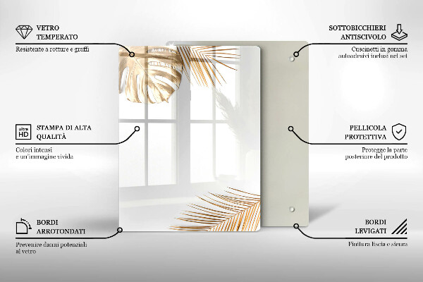 Skleněná krájecí deska Lehká kamenina