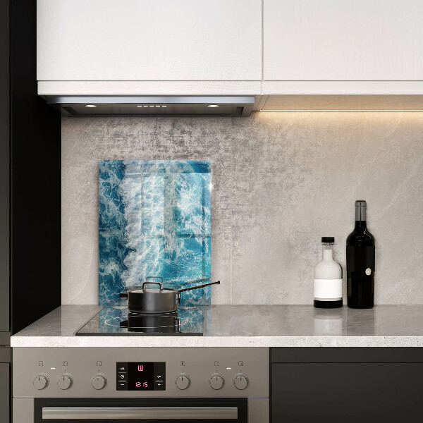 Skleněná krájecí deska Vlny mořské vody