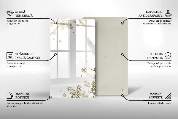 Skleněná deska do kuchyně Zimní dekorace