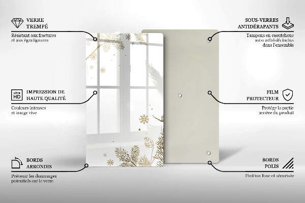 Skleněná deska do kuchyně Zimní dekorace