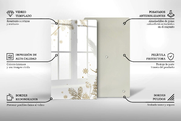 Skleněná deska do kuchyně Zimní dekorace