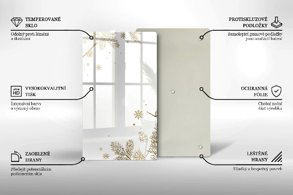 Skleněná deska do kuchyně Zimní dekorace