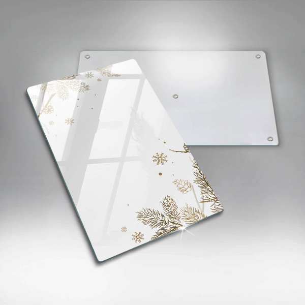 Skleněná deska do kuchyně Zimní dekorace